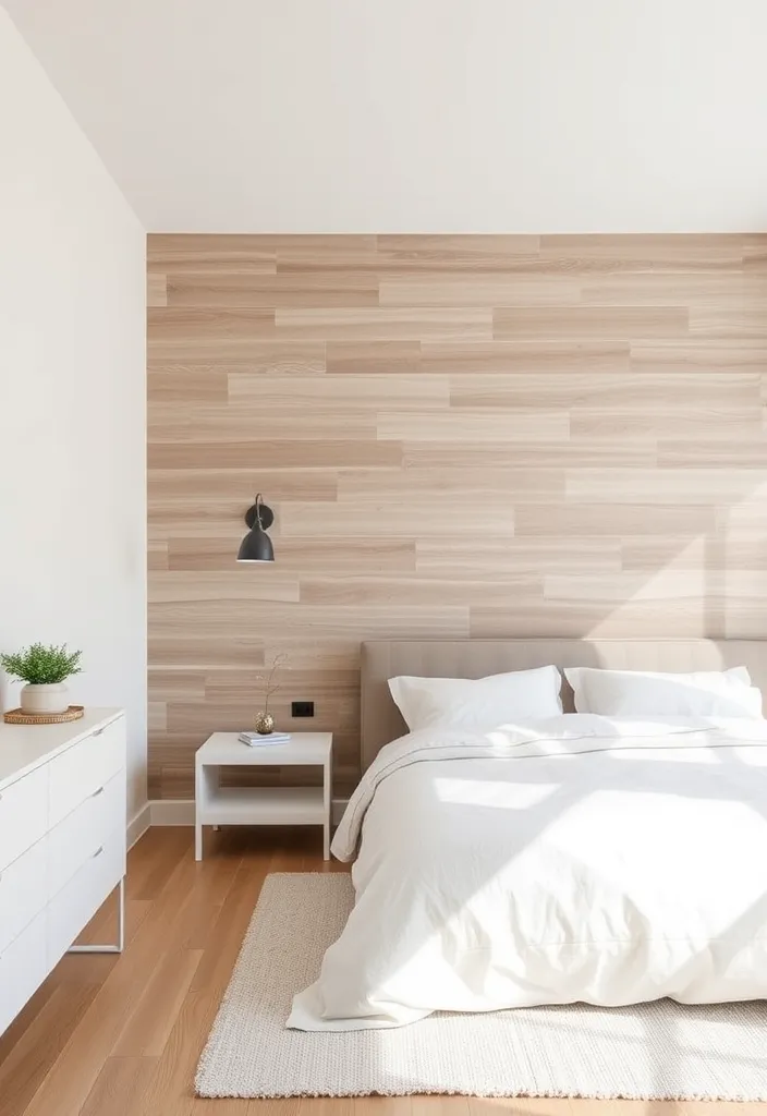 20 Minimalist Bedroom Ideas for a Cozy Atmosphere (You Won't Want to Leave!) - 13. Textured Wall Treatments