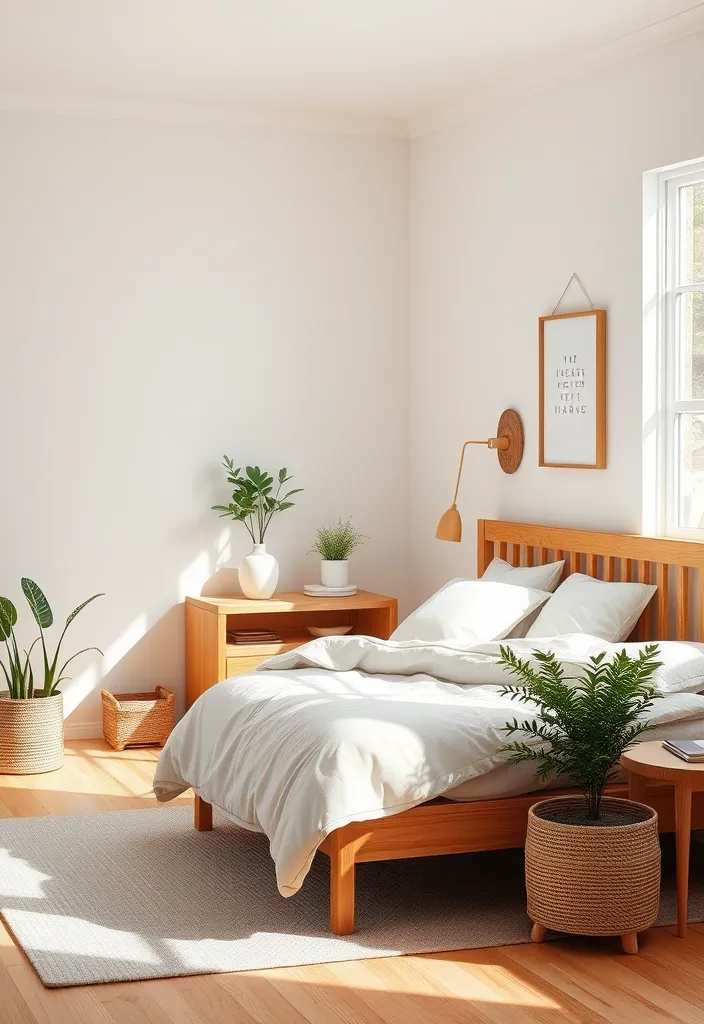 20 Minimalist Bedroom Ideas for a Cozy Atmosphere (You Won't Want to Leave!) - 3. Natural Elements