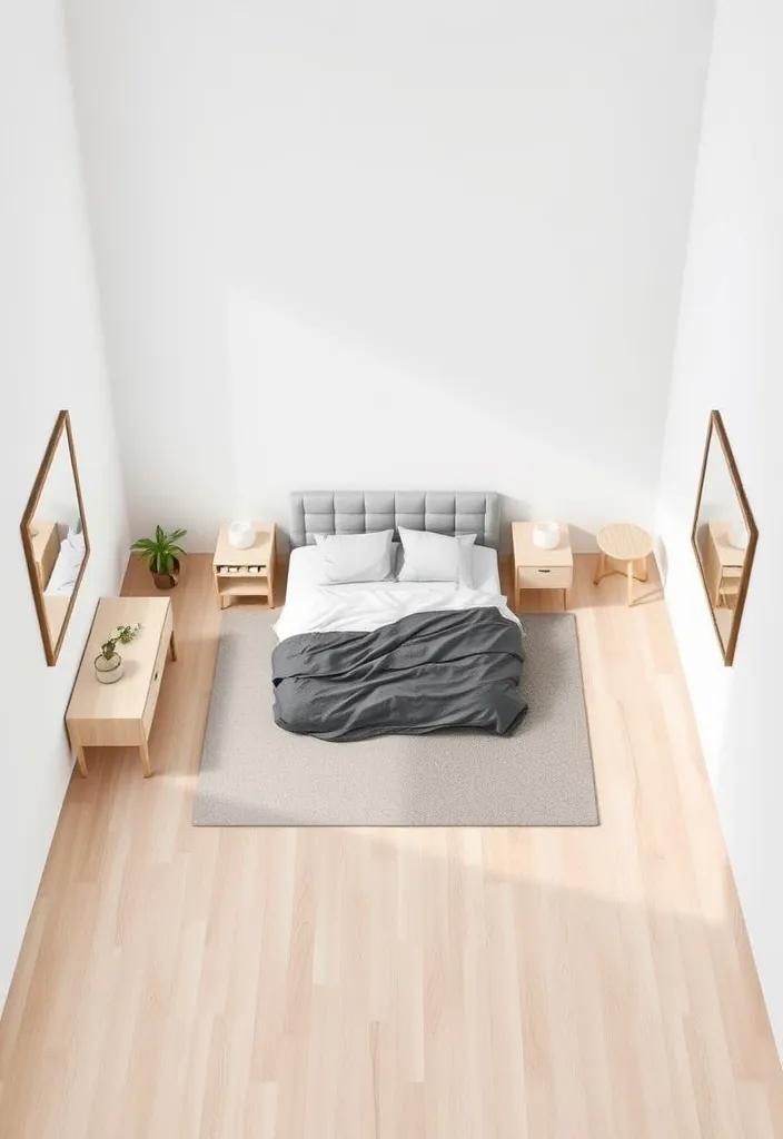 20 Minimalist Bedroom Ideas for a Cozy Atmosphere (You Won't Want to Leave!) - 7. Open Space Layout