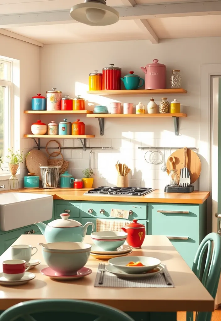 21 Best Retro Vibe 70s Home Decor Ideas: Revive Your Space - 13. Retro Kitchen Accessories