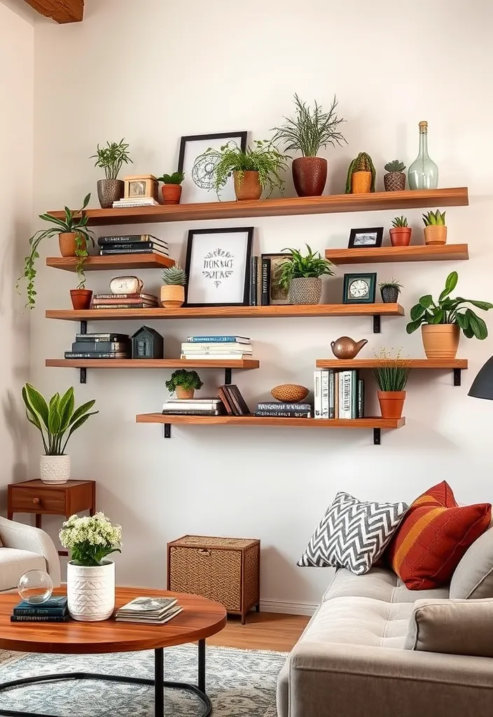 21 Best Retro Vibe 70s Home Decor Ideas: Revive Your Space - 14. Floating Shelves