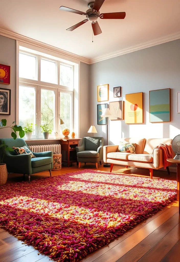 21 Best Retro Vibe 70s Home Decor Ideas: Revive Your Space - 6. Shag Rugs