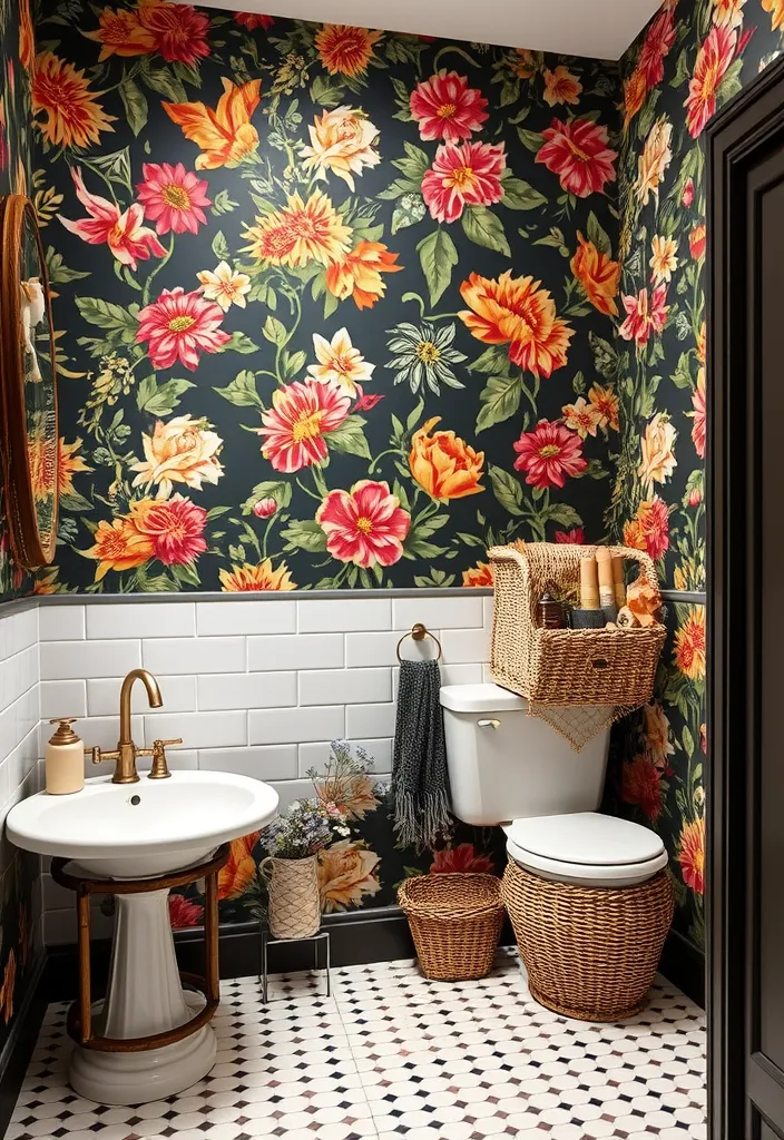 21 Boho Bathroom Ideas for a Stylish Refresh That'll Transform Your Space! - 19. Bold Accent Walls