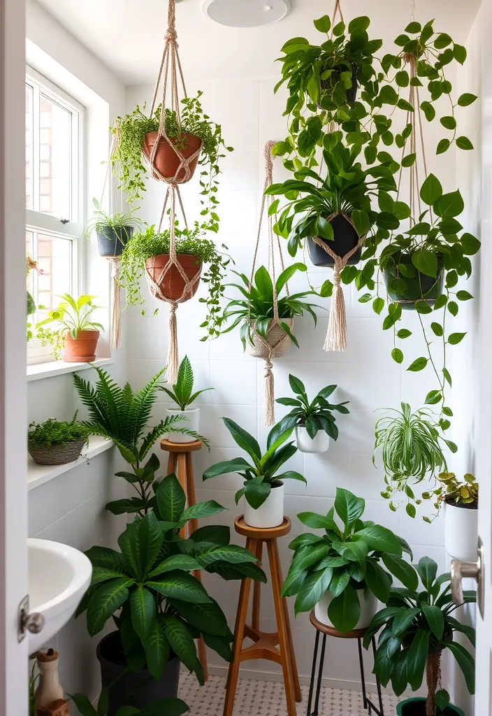 21 Boho Bathroom Ideas for a Stylish Refresh That'll Transform Your Space! - 2. Lush Indoor Plants