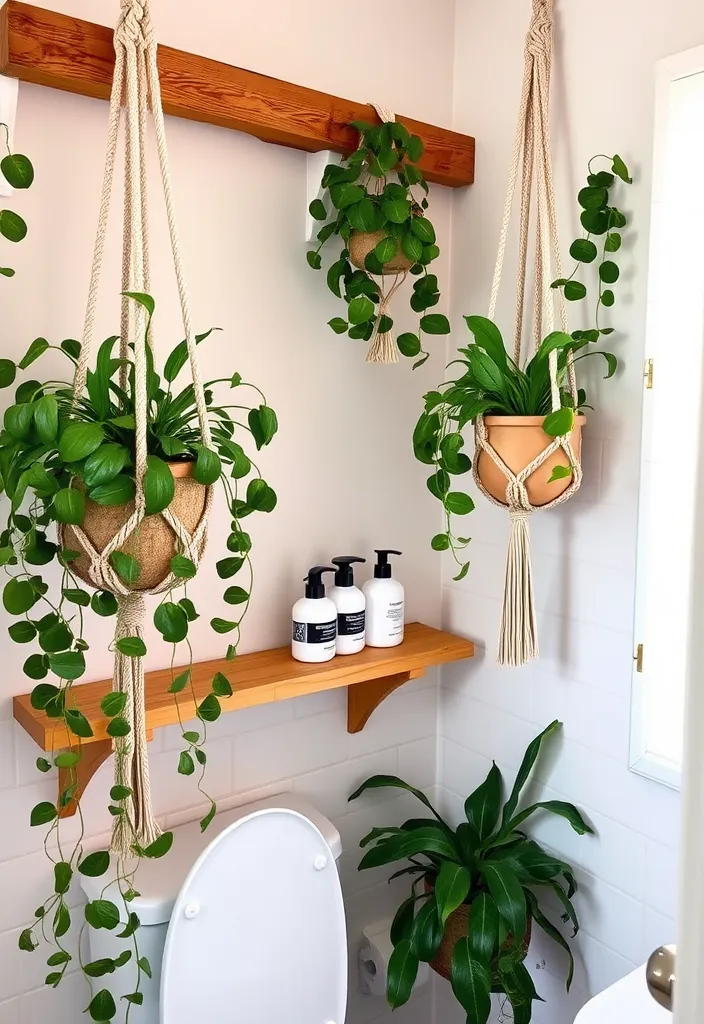 21 Boho Bathroom Ideas for a Stylish Refresh That'll Transform Your Space! - 9. Macramé Touches