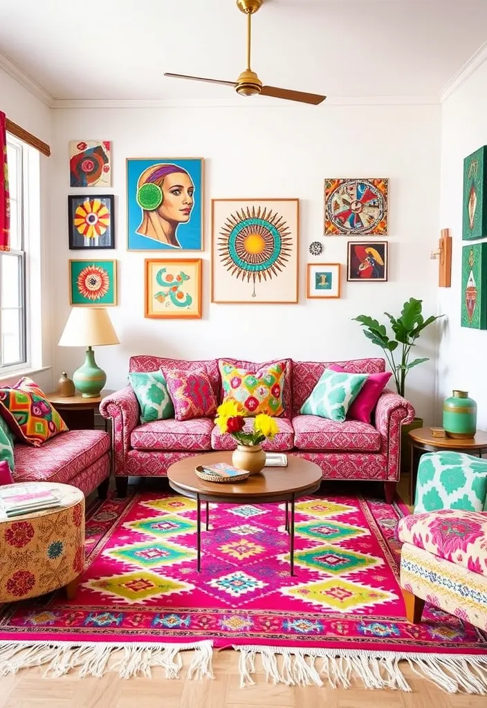 21 Boho Chic Ideas to Revamp Your Living Room (You Won't Believe #8!) - 13. Playful Patterns