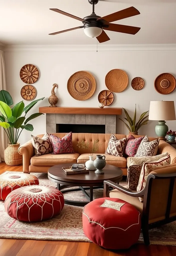 21 Boho Chic Ideas to Revamp Your Living Room (You Won't Believe #8!) - 14. Cultural Inspirations