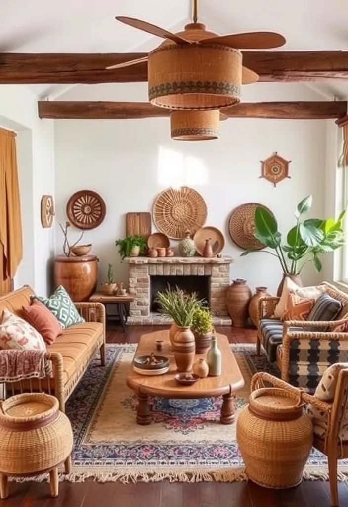 21 Boho Chic Ideas to Revamp Your Living Room (You Won't Believe #8!) - 19. Artisanal Touches