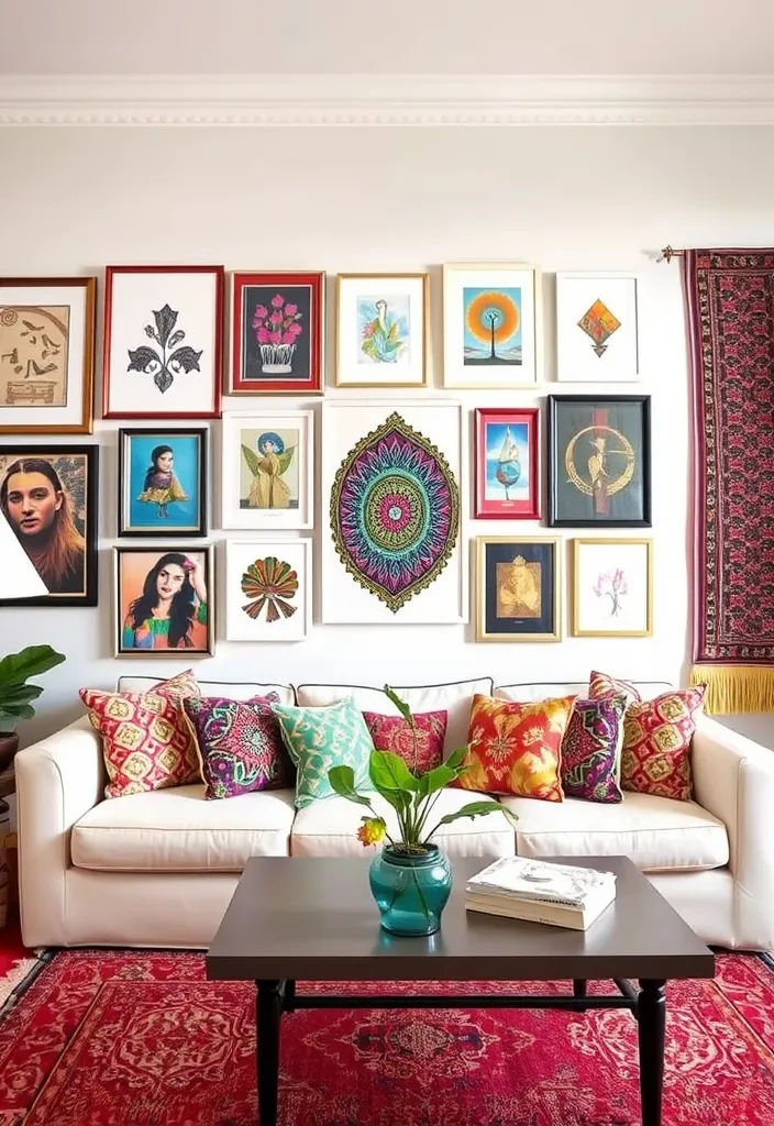 21 Boho Chic Ideas to Revamp Your Living Room (You Won't Believe #8!) - 3. Statement Wall Art