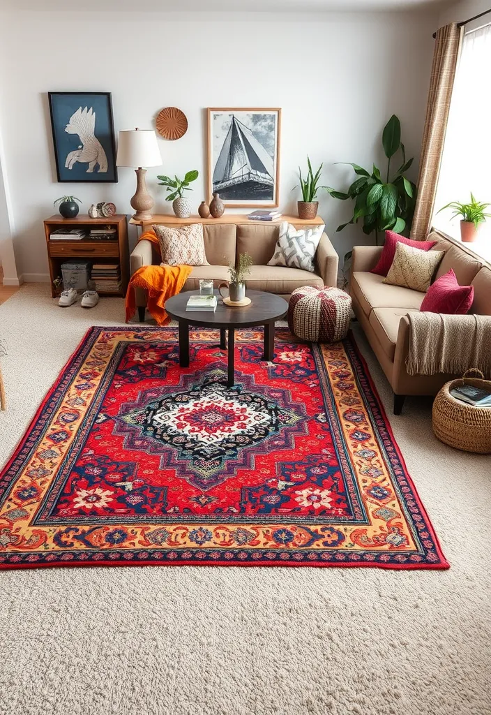 21 Boho Chic Ideas to Revamp Your Living Room (You Won't Believe #8!) - 6. Bohemian Rugs