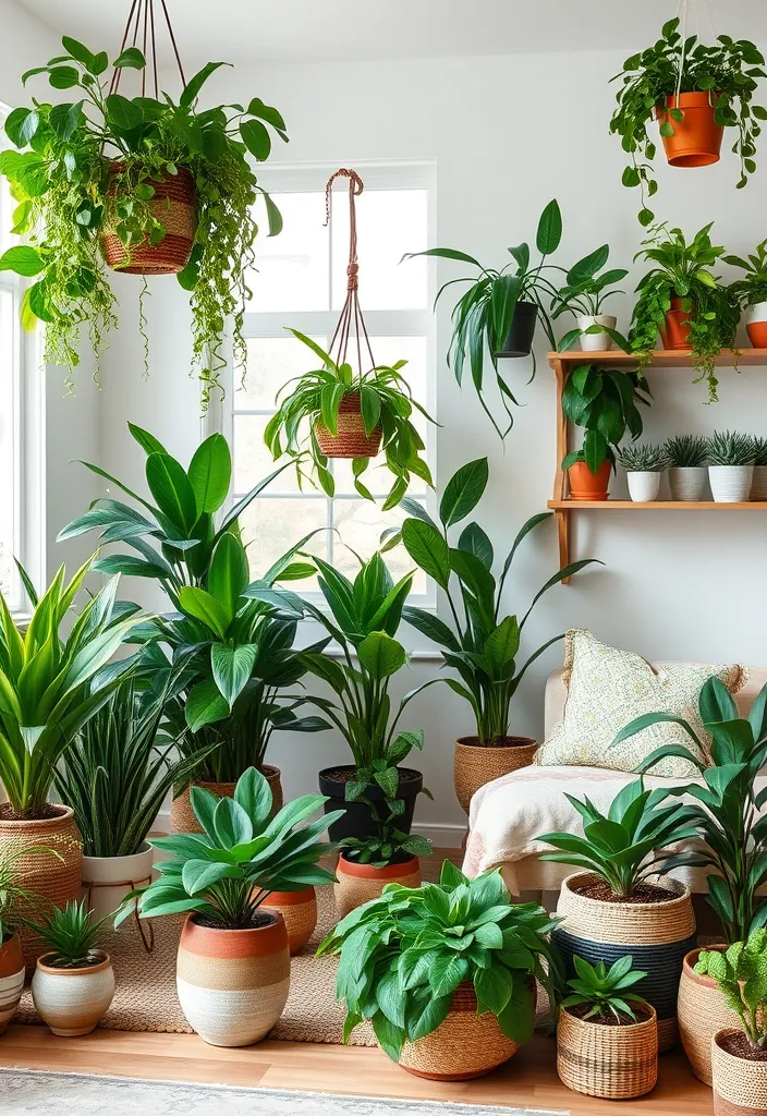 21 Boho Chic Ideas to Revamp Your Living Room (You Won't Believe #8!) - 7. Indoor Plants