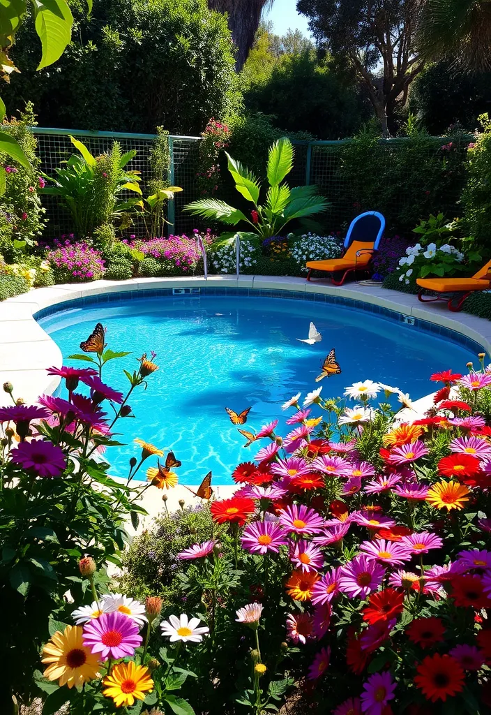 21 Captivating Backyard Pool Ideas for Your Ultimate Outdoor Oasis - 12. Poolside Gardens