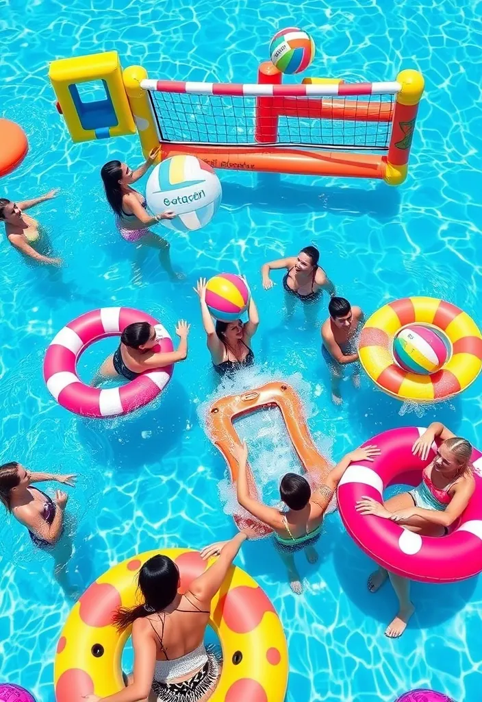 21 Captivating Backyard Pool Ideas for Your Ultimate Outdoor Oasis - 20. Poolside Games and Activities