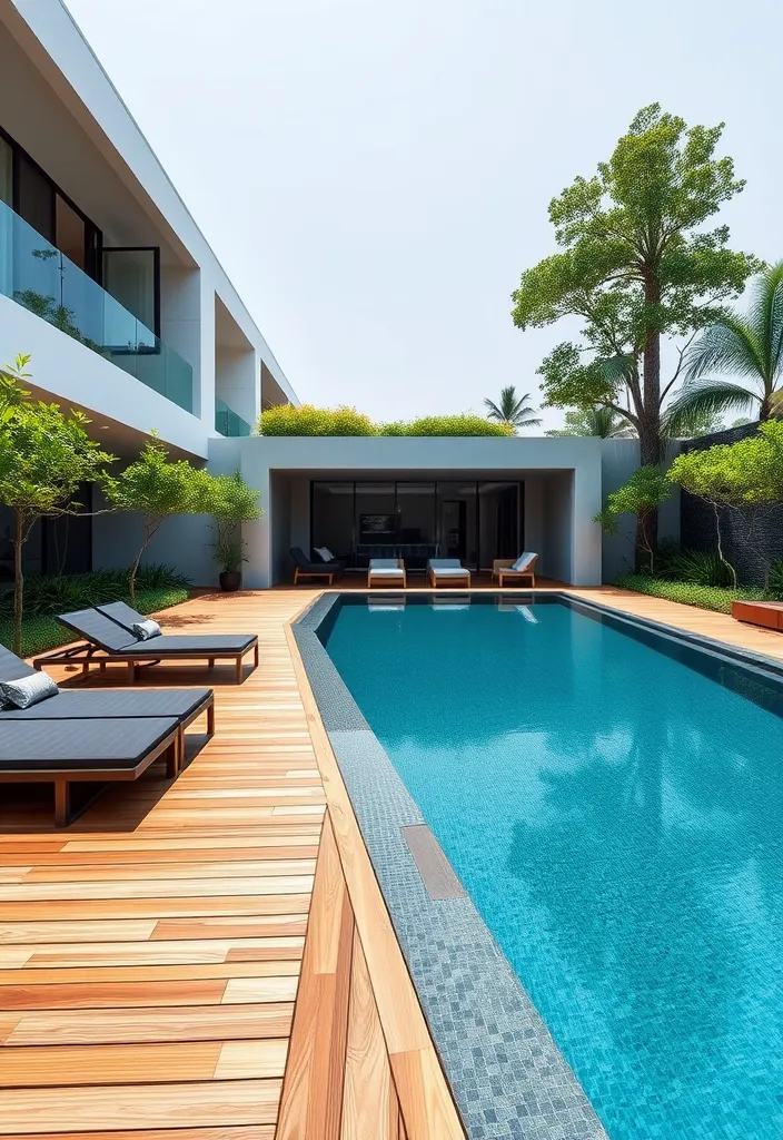 21 Captivating Backyard Pool Ideas for Your Ultimate Outdoor Oasis - 5. Modern Geometric Pools