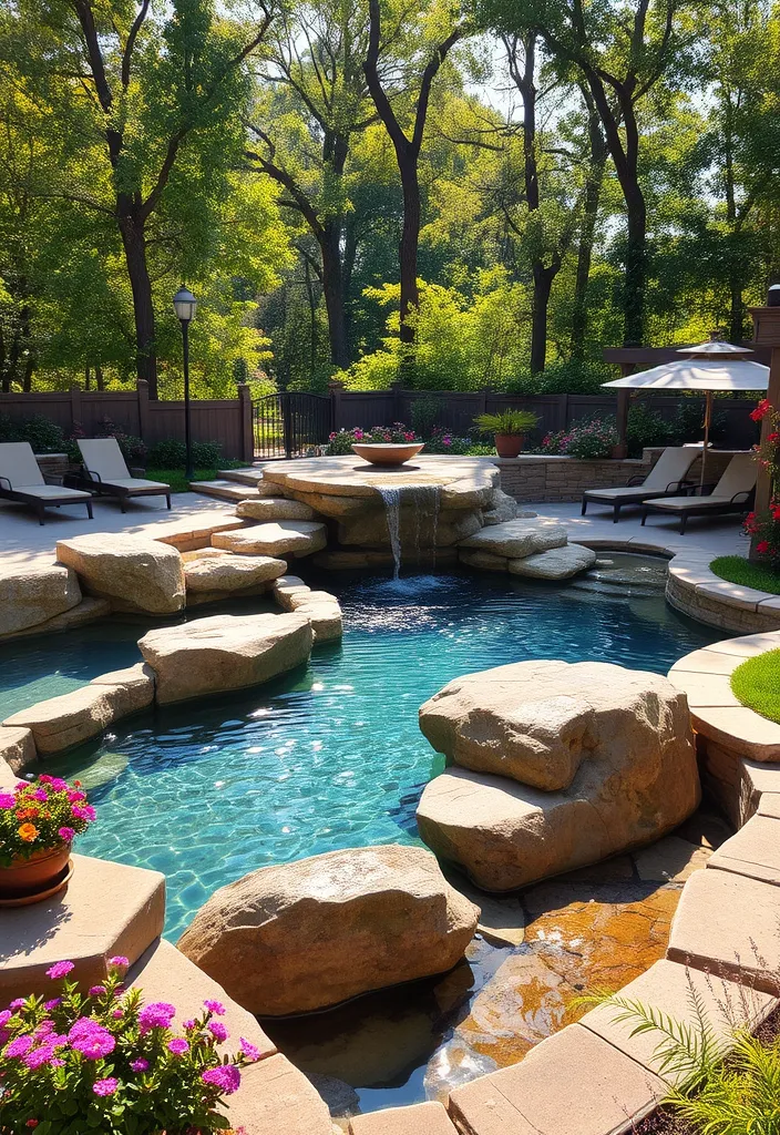 21 Captivating Backyard Pool Ideas for Your Ultimate Outdoor Oasis - 8. Natural Stone Pools