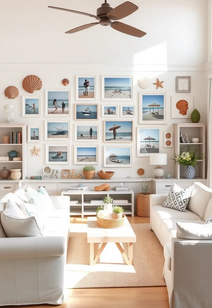 21 Coastal Living Room Inspirations to Bring the Beach to Your Home (Wait Until You See #12!) - 21. Personal Coastal Touches