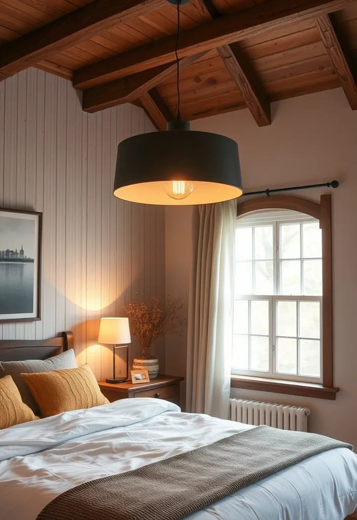 21 Cozy Bedroom Ideas for a Snug Retreat You Won't Want to Leave! - 18. Use Statement Lighting