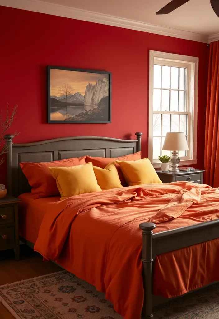 21 Cozy Bedroom Ideas for a Snug Retreat You Won't Want to Leave! - 21. Decorate with Warm Colors