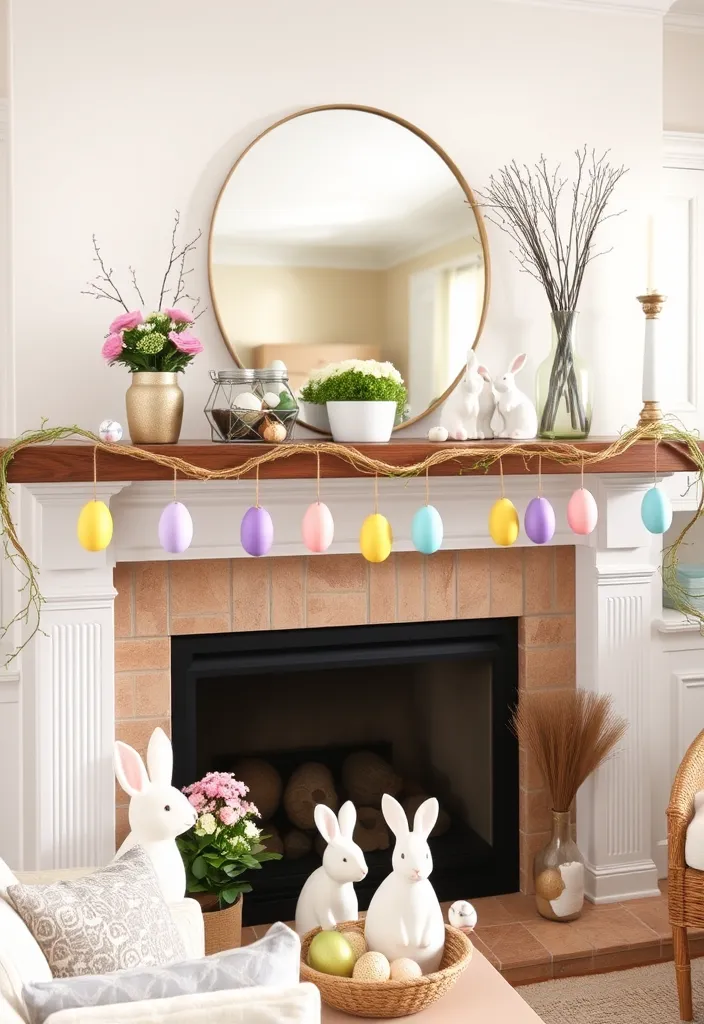 21 Enchanting Easter Decor Ideas That Will Transform Your Home Into a Spring Wonderland! - 3. Colorful Egg Garland