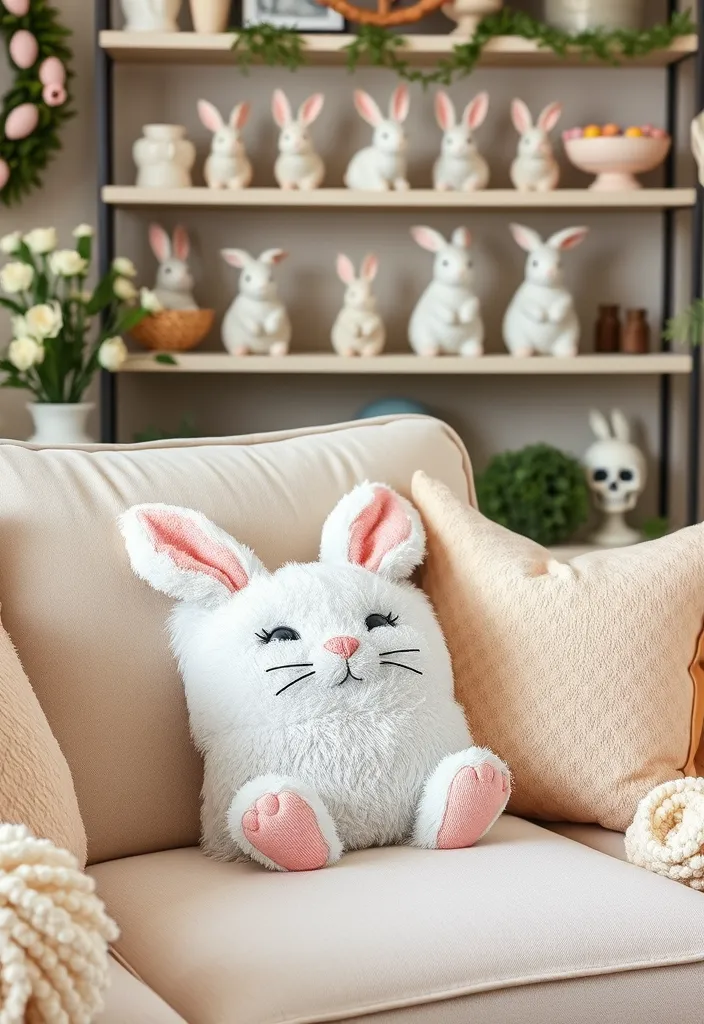 21 Enchanting Easter Decor Ideas That Will Transform Your Home Into a Spring Wonderland! - 5. Charming Bunny Accents