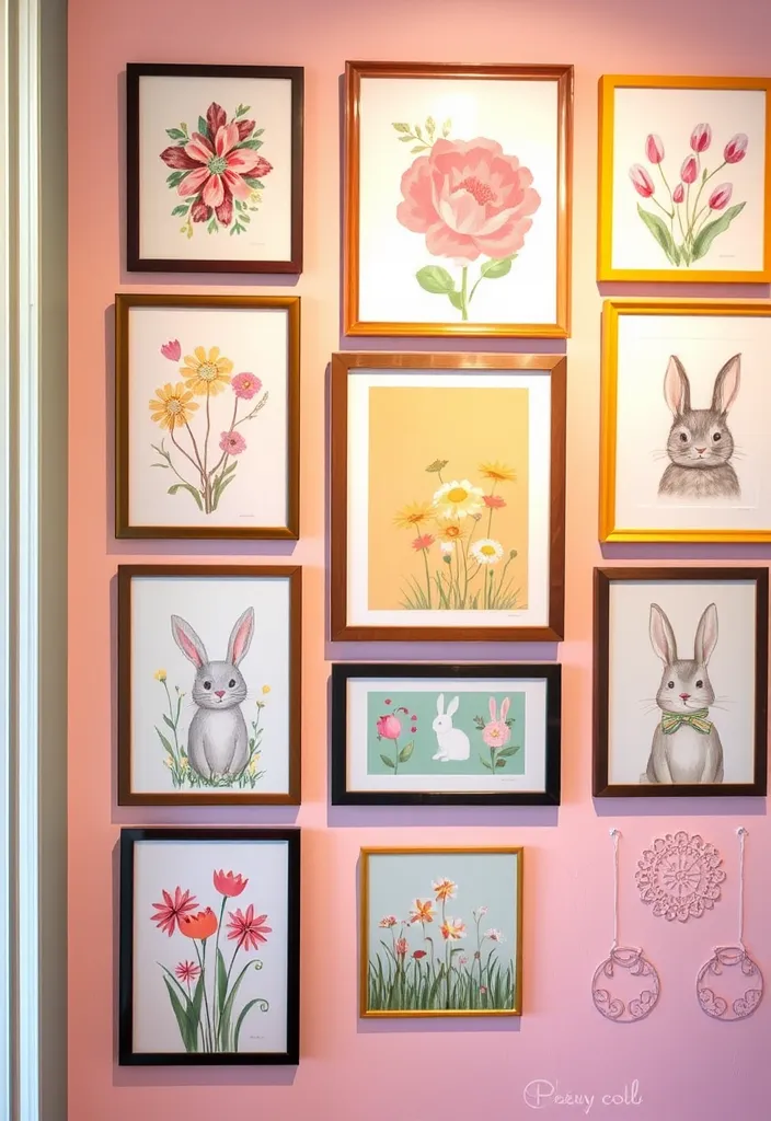 21 Enchanting Easter Decor Ideas That Will Transform Your Home Into a Spring Wonderland! - 6. Spring-Inspired Wall Art