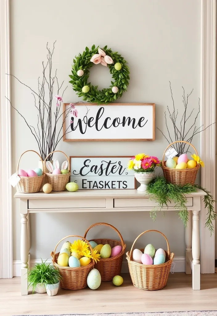 21 Enchanting Easter Decor Ideas That Will Transform Your Home Into a Spring Wonderland! - 7. Delightful Easter Baskets