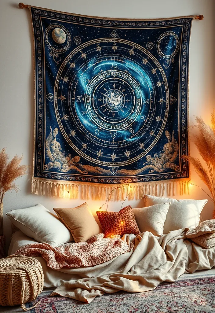 21 Enchanting Witchy Decor Ideas for Your Home - 10. Woven Tapestry Wall Hangings