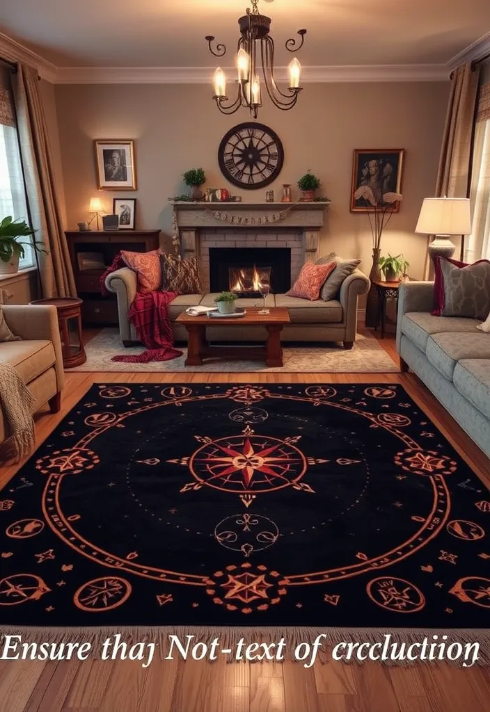 21 Enchanting Witchy Decor Ideas for Your Home - 20. Witchy Accent Rugs