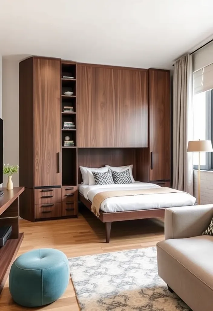 21 Genius Small Apartment Ideas to Maximize Space and Style - 17. Incorporate a Murphy Bed