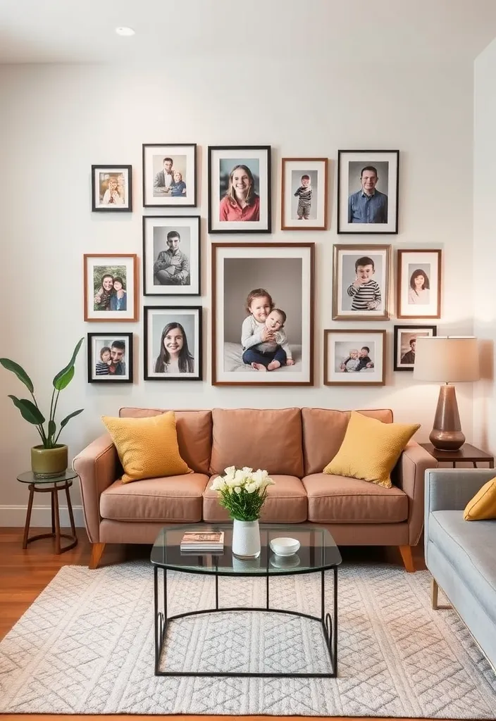 21 Genius Small Apartment Ideas to Maximize Space and Style - 20. Personalize with Family Photos