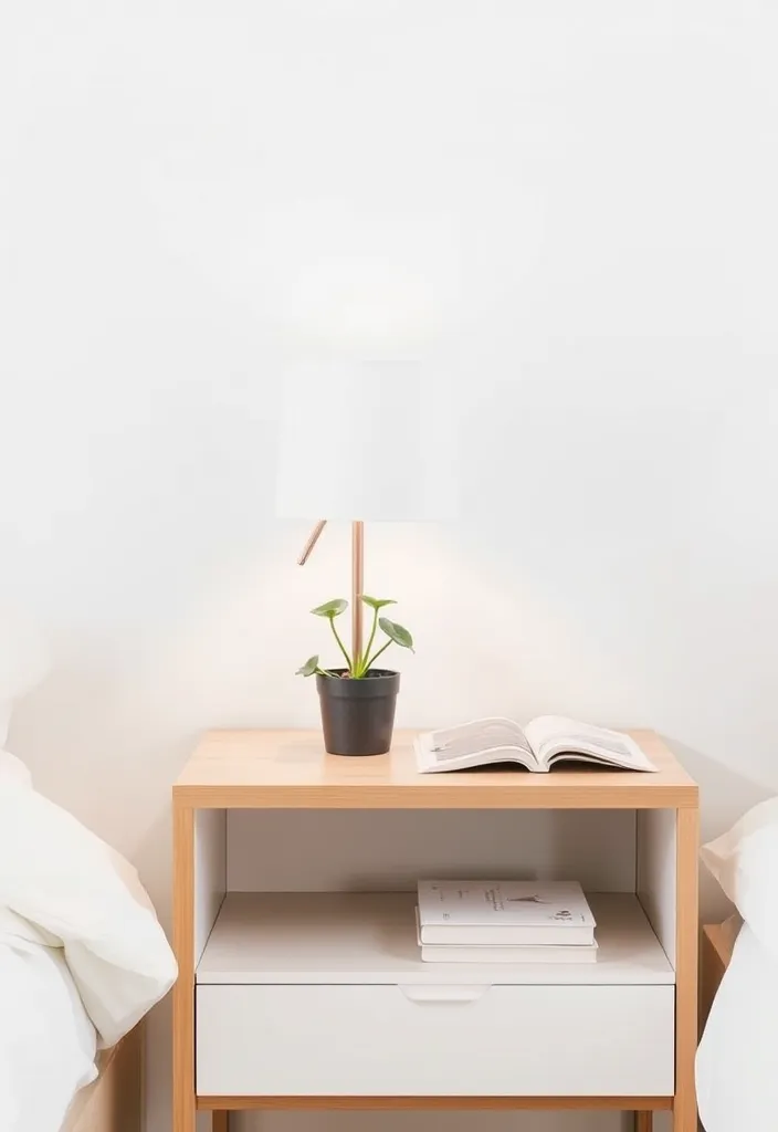 21 Genius Ways to Decorate Nightstands Like a Pro (Your Bedroom Will Thank You!) - 10. Minimalist Approach