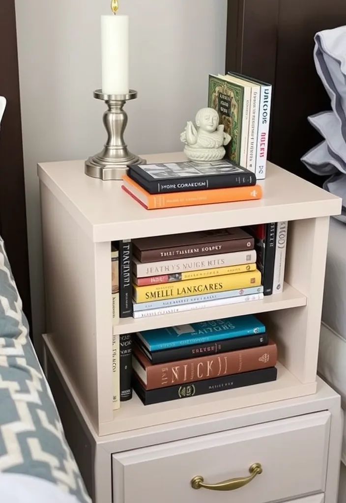 21 Genius Ways to Decorate Nightstands Like a Pro (Your Bedroom Will Thank You!) - 4. Bedside Bookshelf