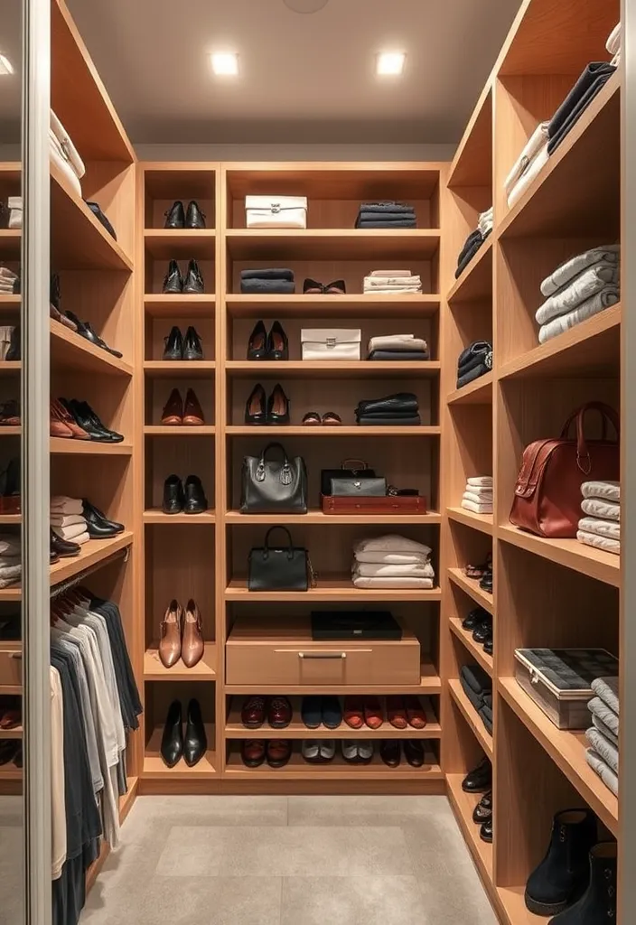 21 Glamorous Walk-In Closet Ideas That'll Make You Swoon! - 5. Open Shelving Designs