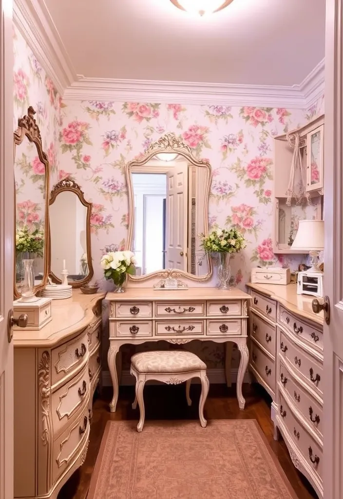 21 Glamorous Walk-In Closet Ideas That'll Make You Swoon! - 8. Vintage Charm