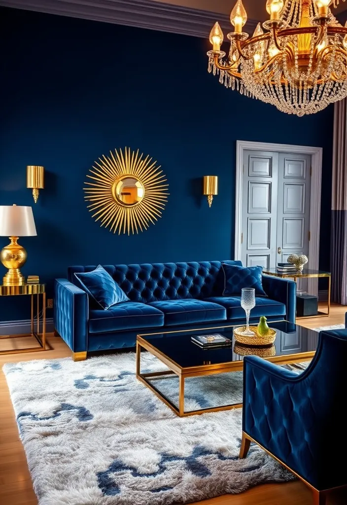 21 Luxury Living Rooms We Wouldn't Mind Living In - 1. Art Deco Glamour