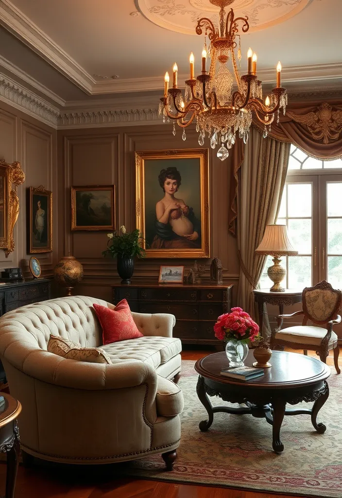 21 Luxury Living Rooms We Wouldn't Mind Living In - 14. Vintage Glam