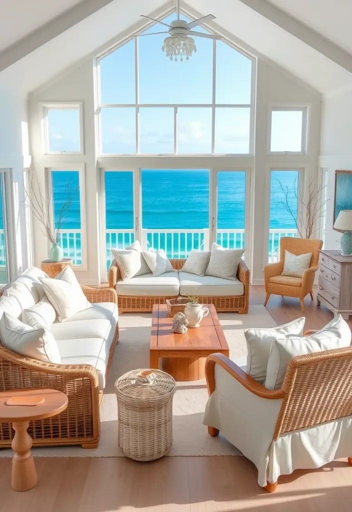 21 Luxury Living Rooms We Wouldn't Mind Living In - 4. Coastal Chic