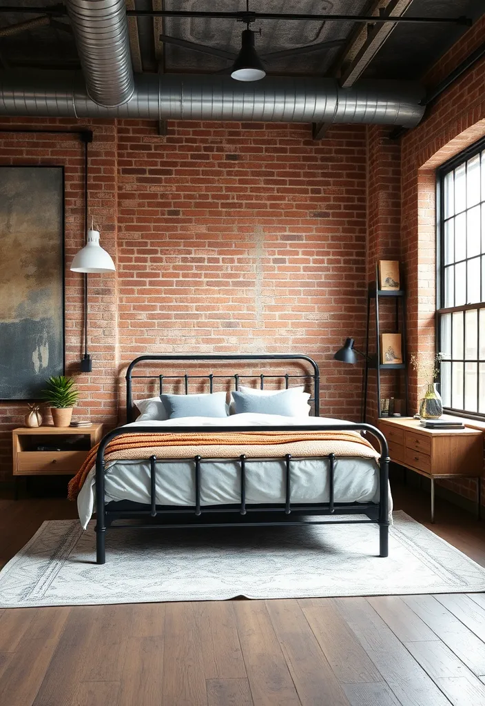 21 Master Bedroom Ideas: Create Your Sanctuary Like Never Before! - 13. Urban Industrial