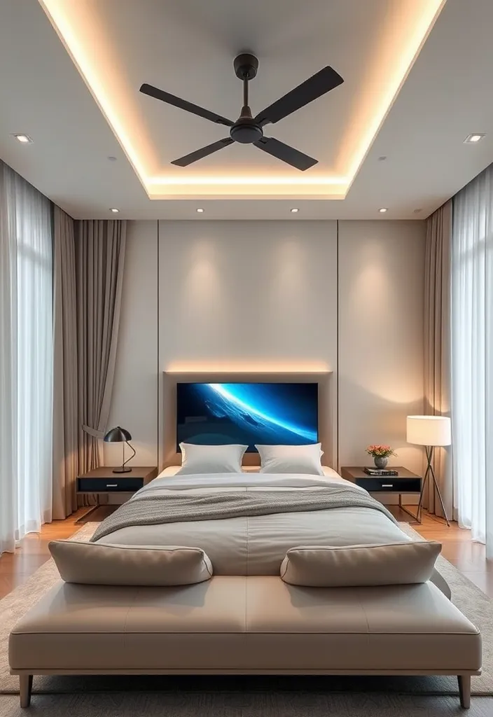 21 Master Bedroom Ideas: Create Your Sanctuary Like Never Before! - 15. High-Tech Haven