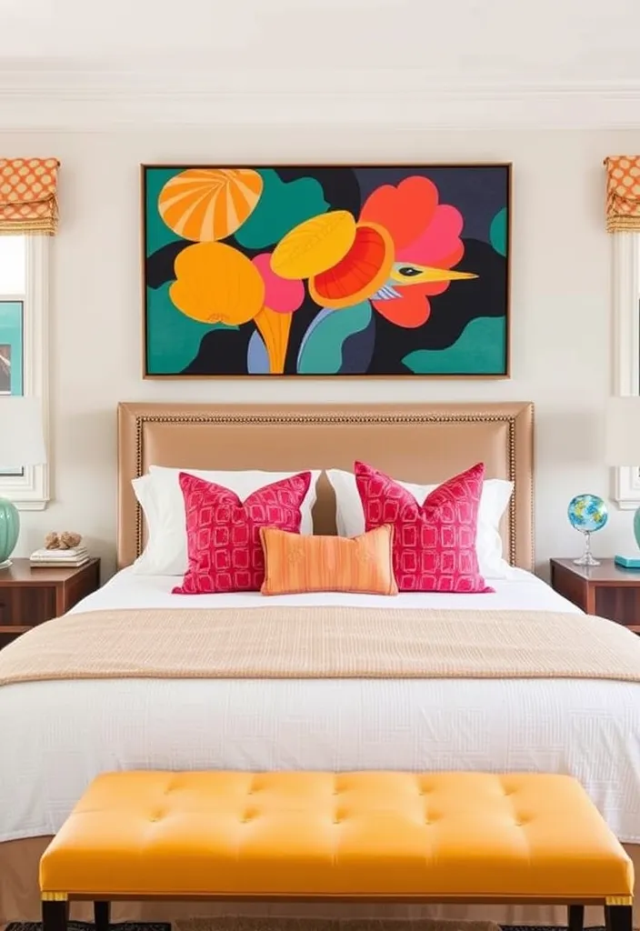 21 Master Bedroom Ideas: Create Your Sanctuary Like Never Before! - 18. Colorful Accents