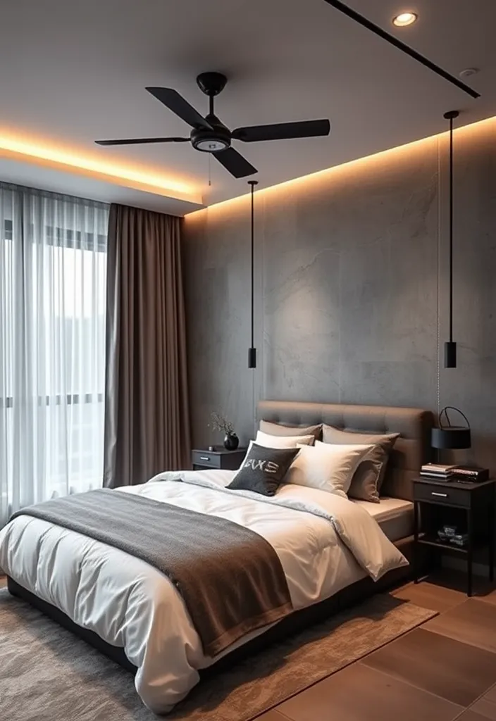 21 Modern Industrial Bedroom Ideas to Inspire Your Next Makeover! - 18. Smart Home Integration