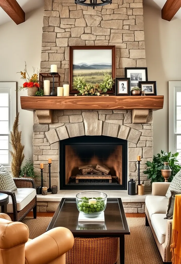 21 Stunning Farmhouse Living Room Ideas Where Rustic Meets Modern (You Won't Believe #10!) - 17. Farmhouse Fireplace