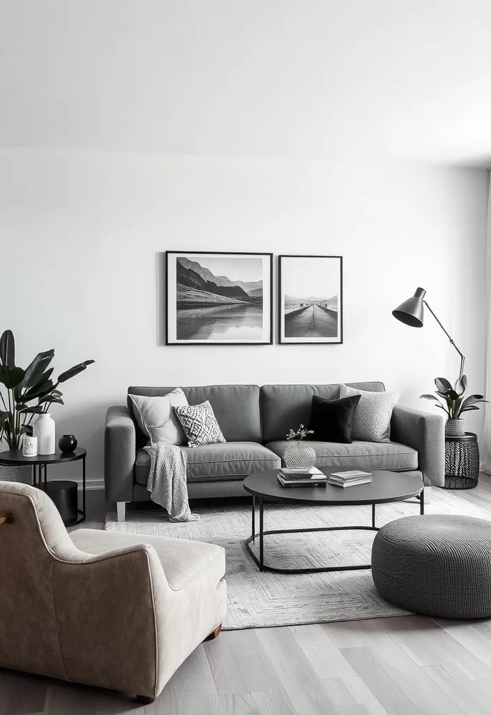 21 Stunning Grey Couch Living Room Ideas That'll Transform Your Space! - 19. Monochromatic Scheme