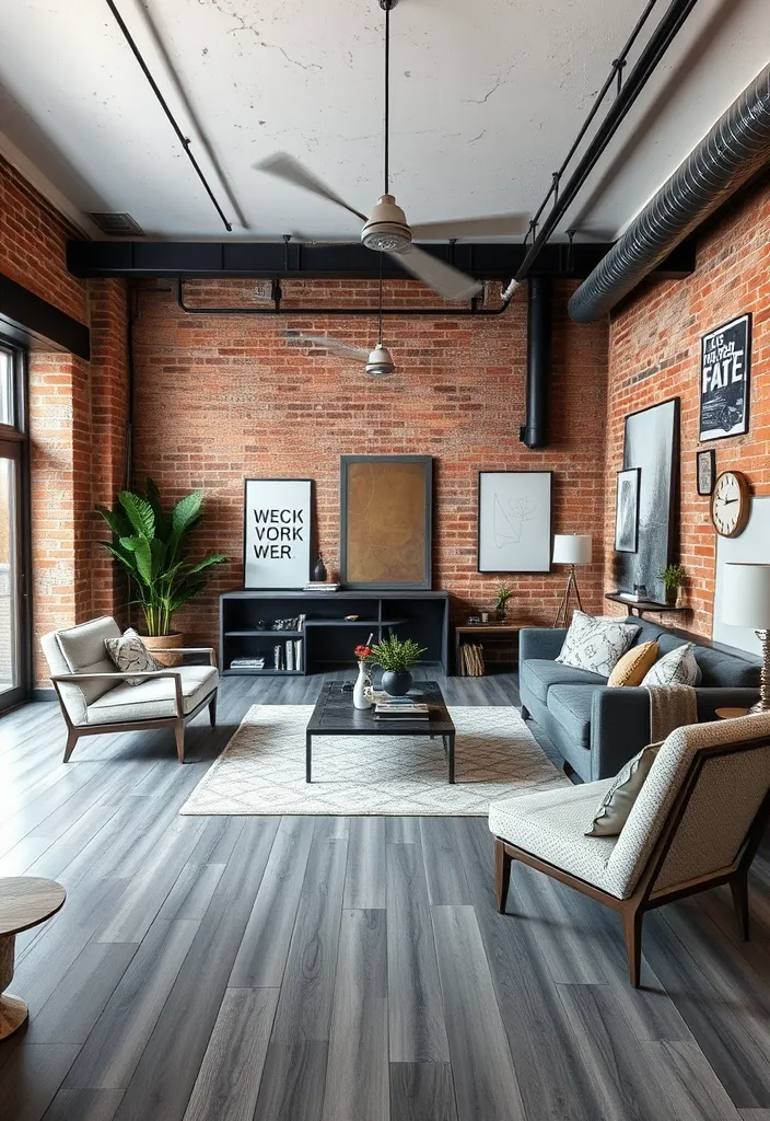 21 Trendy Grey Wood Floor Ideas for Timeless Home Style - 3. Modern Industrial