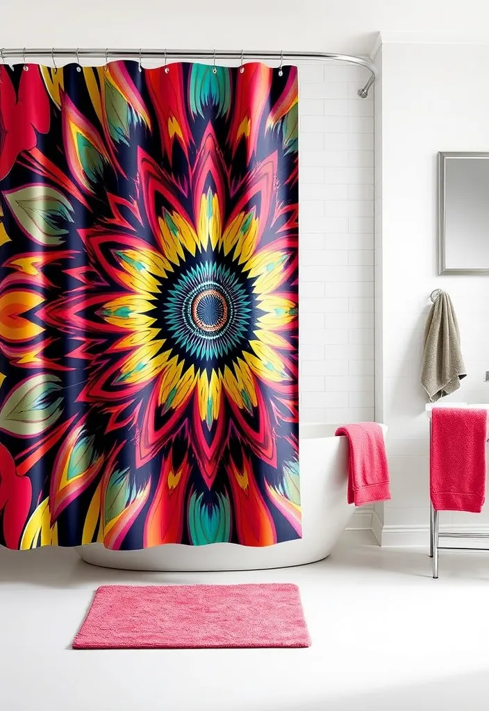 22 Bathroom Wall Decor Ideas That Will Transform Your Space! - 12. Shower Curtain Art