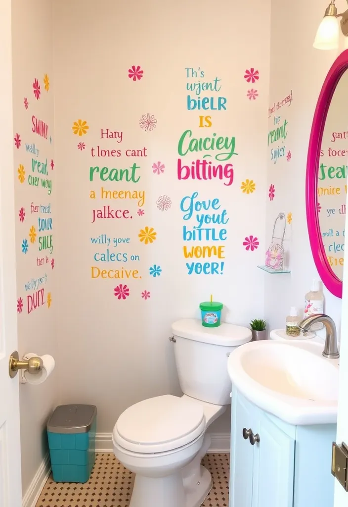 22 Bathroom Wall Decor Ideas That Will Transform Your Space! - 13. Wall Decals