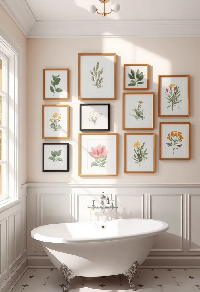 22 Bathroom Wall Decor Ideas That Will Transform Your Space! - 2. Botanical Prints