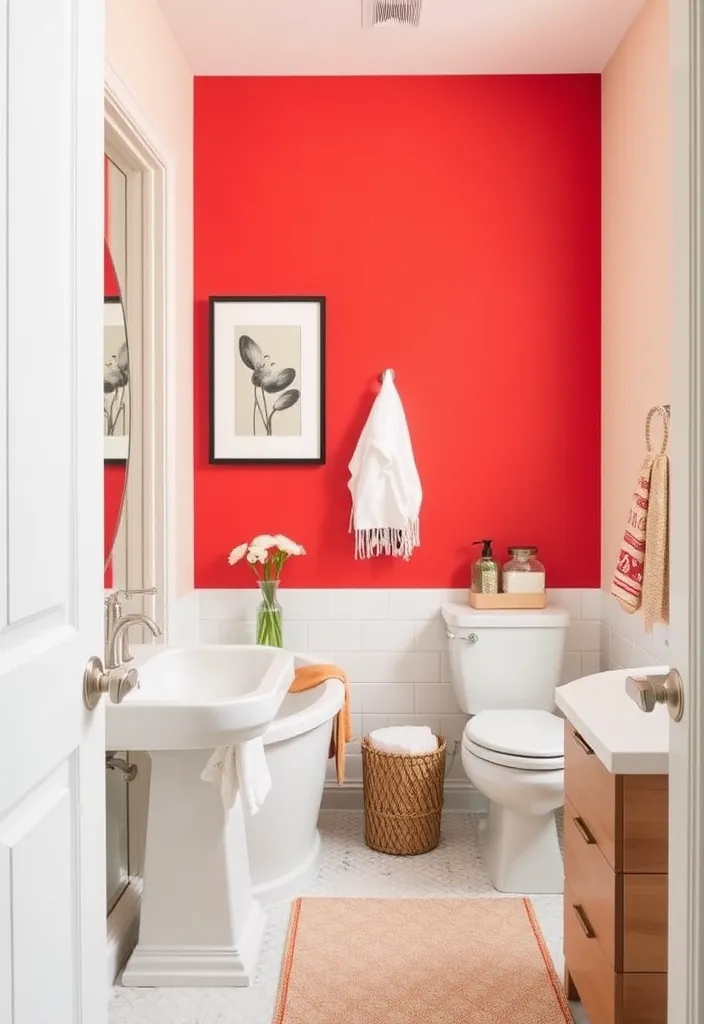 22 Bathroom Wall Decor Ideas That Will Transform Your Space! - 9. Colorful Wall Paint