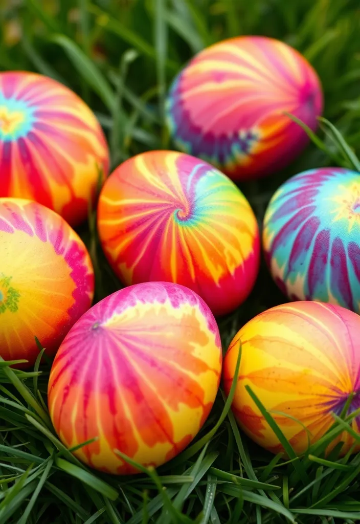 22 Creative Easter Egg Decorating Ideas to Try This Spring - 1. Tie-Dye Eggs