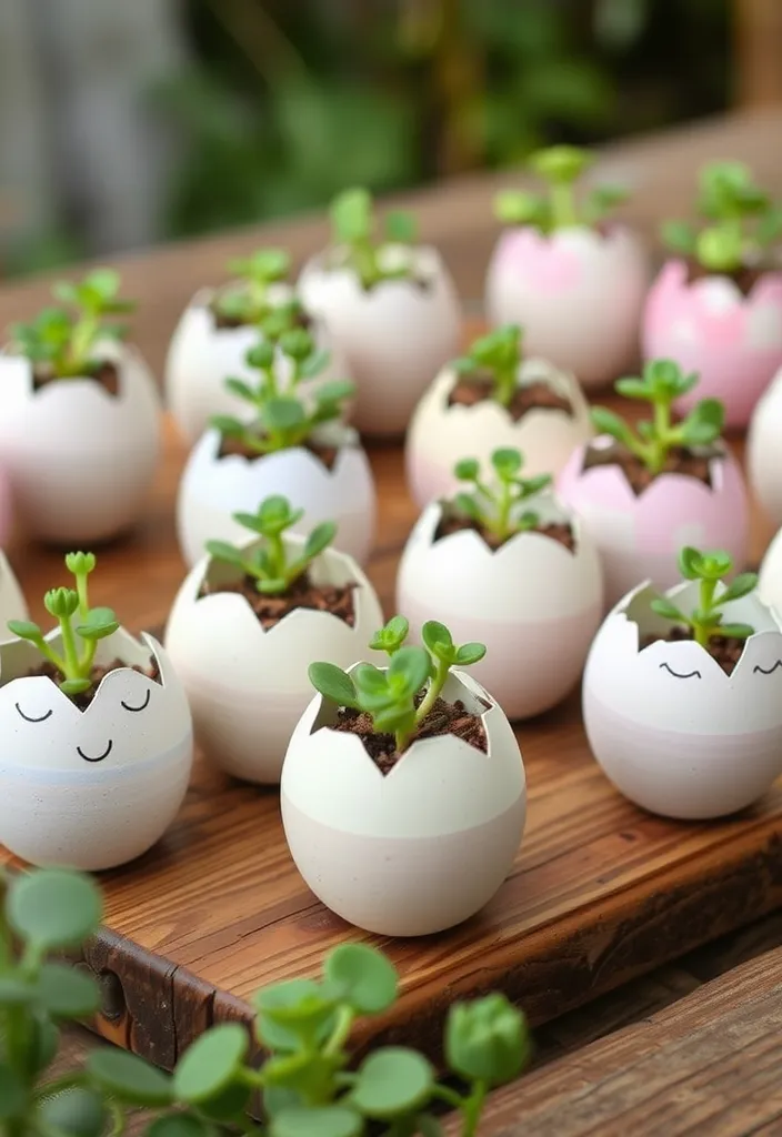 22 Creative Easter Egg Decorating Ideas to Try This Spring - 11. Eggshell Planters